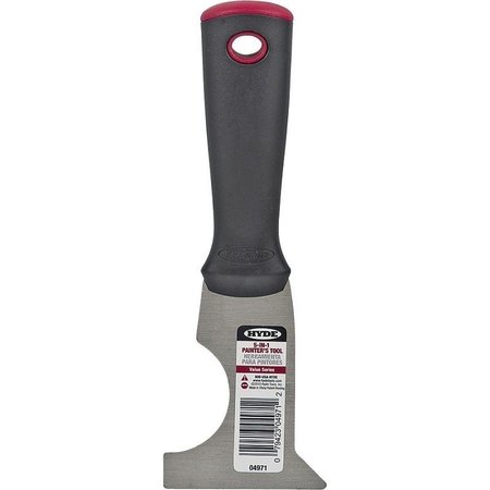 HYDE 0 MultiTool, 212 in W Blade, SingleEdge Blade, Carbon Steel Blade, Polypropylene Handle 4971